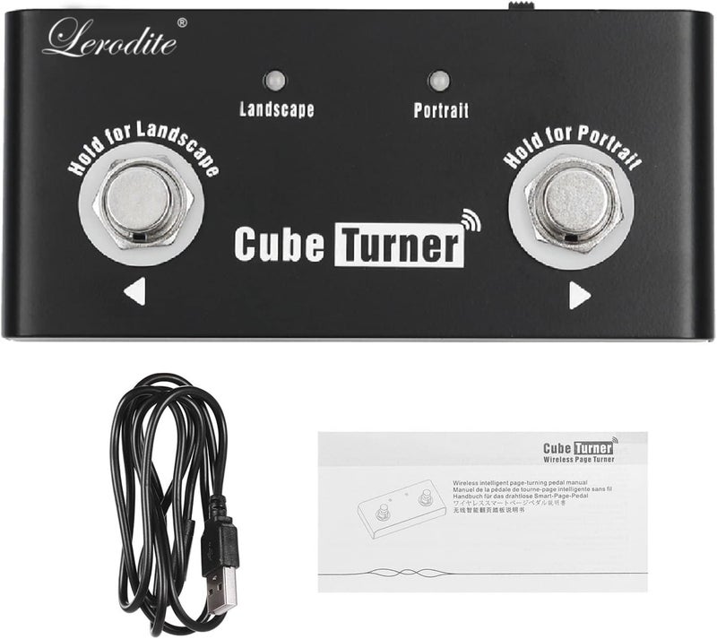 Lerodite Page Pedal Turner, External Pedal Controller,Music Score Control the Turning Function Page Up Page Down for Guitar Effect Pedal,Tablet,Mobile Phone - Image 4